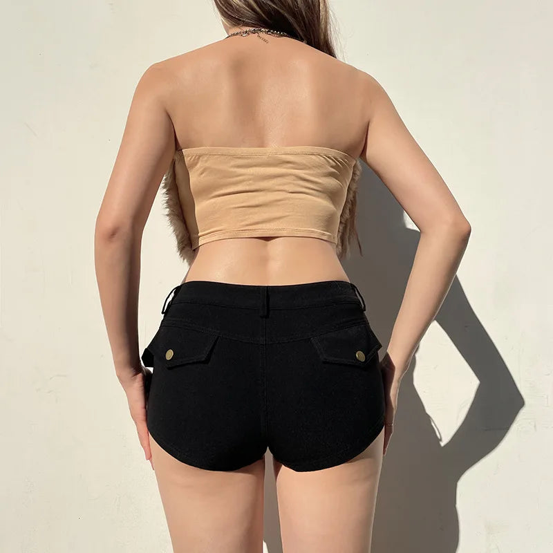 Ultrashort Skinny Cyber Shorts