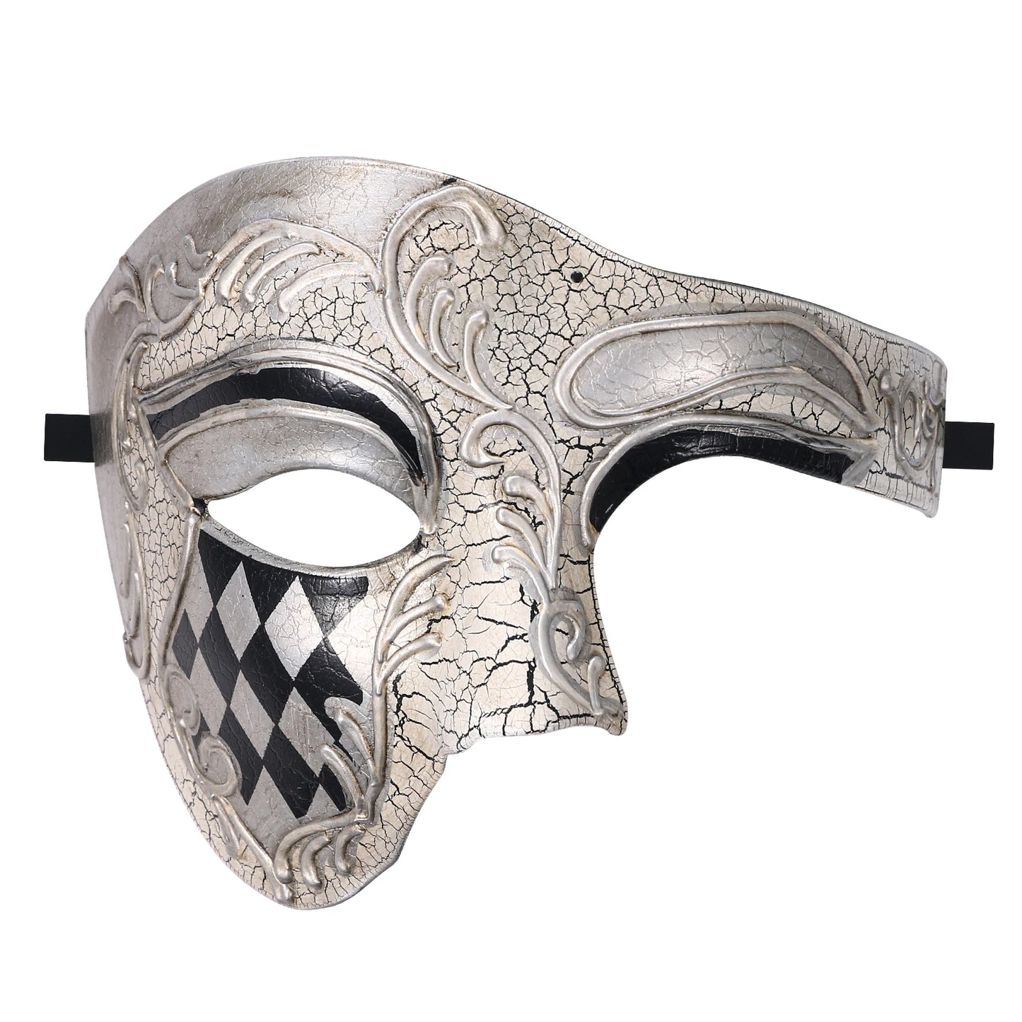 Men's masquerade mask Vintage Venice Phantom of the Opera half face