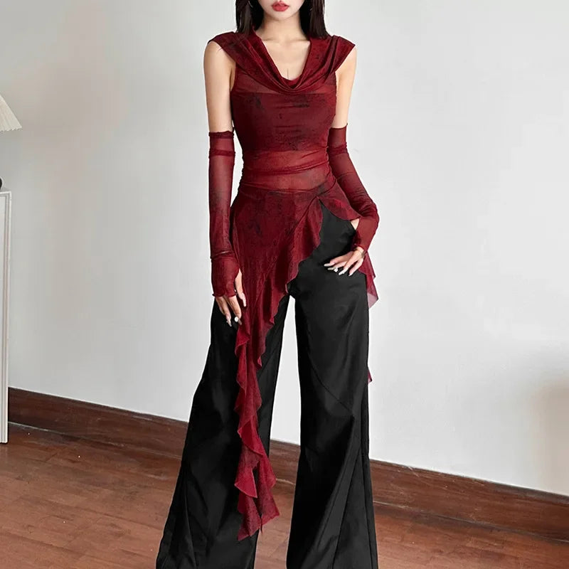 Romantic Edges Red Hooded Cyber Assassin