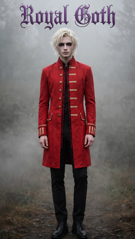 Long Gothic Coat Steampunk Vampire Trench Coat