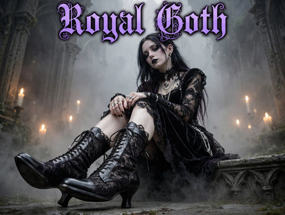 Elegant Victorian Pointed Witchy Boots