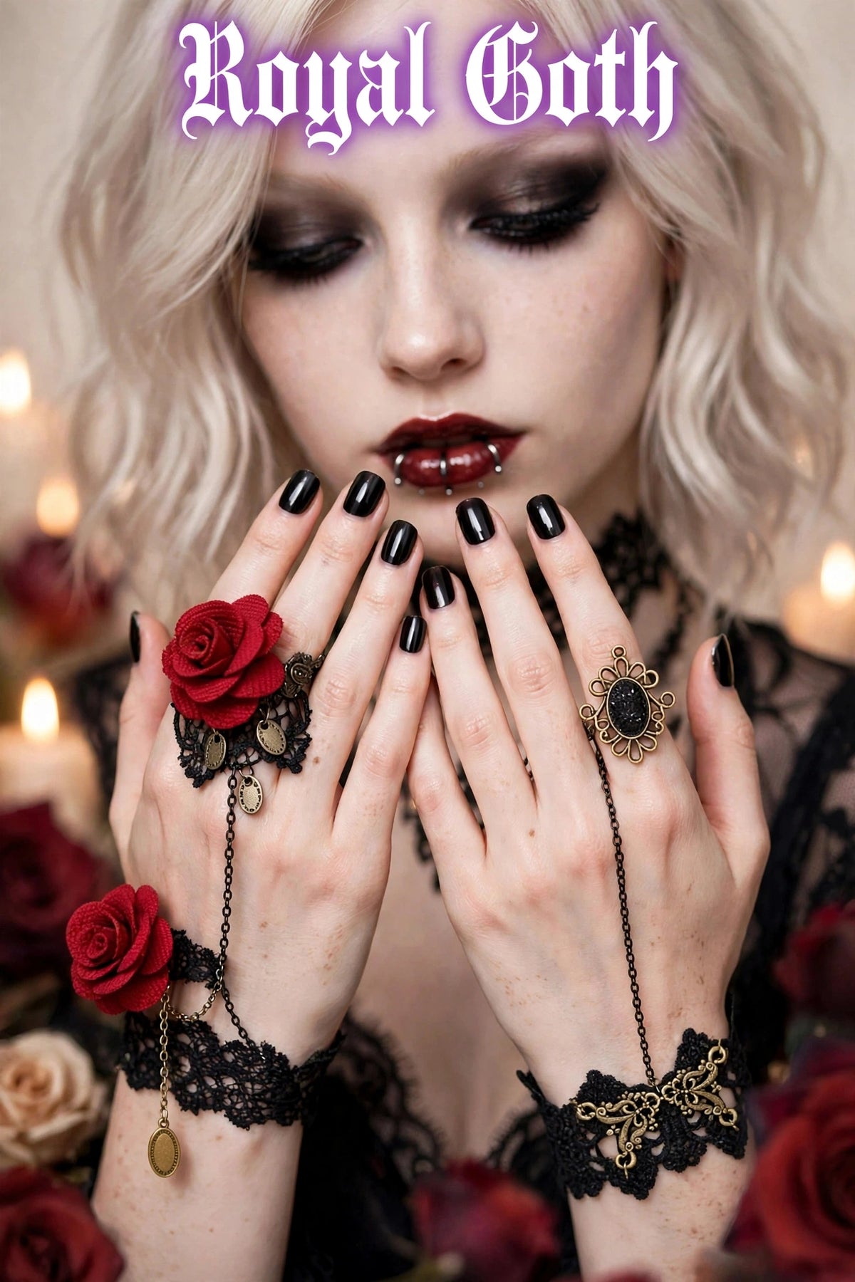 Gothic Lace Cuff Fingerless Glove