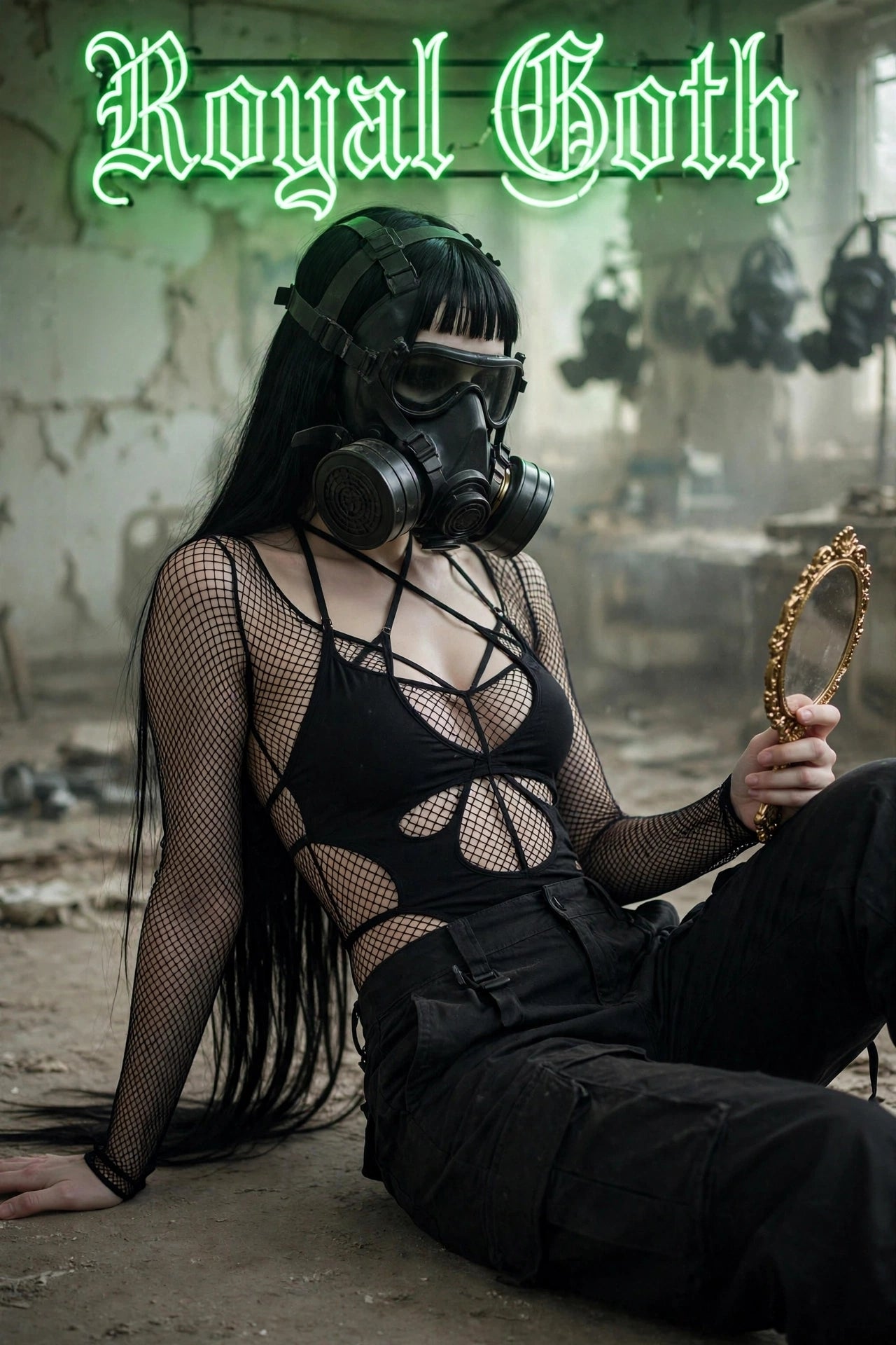 Black Bandage Assassin Glove Bodysuit