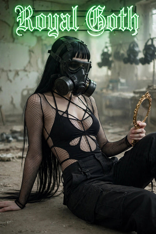Black Bandage Assassin Glove Bodysuit