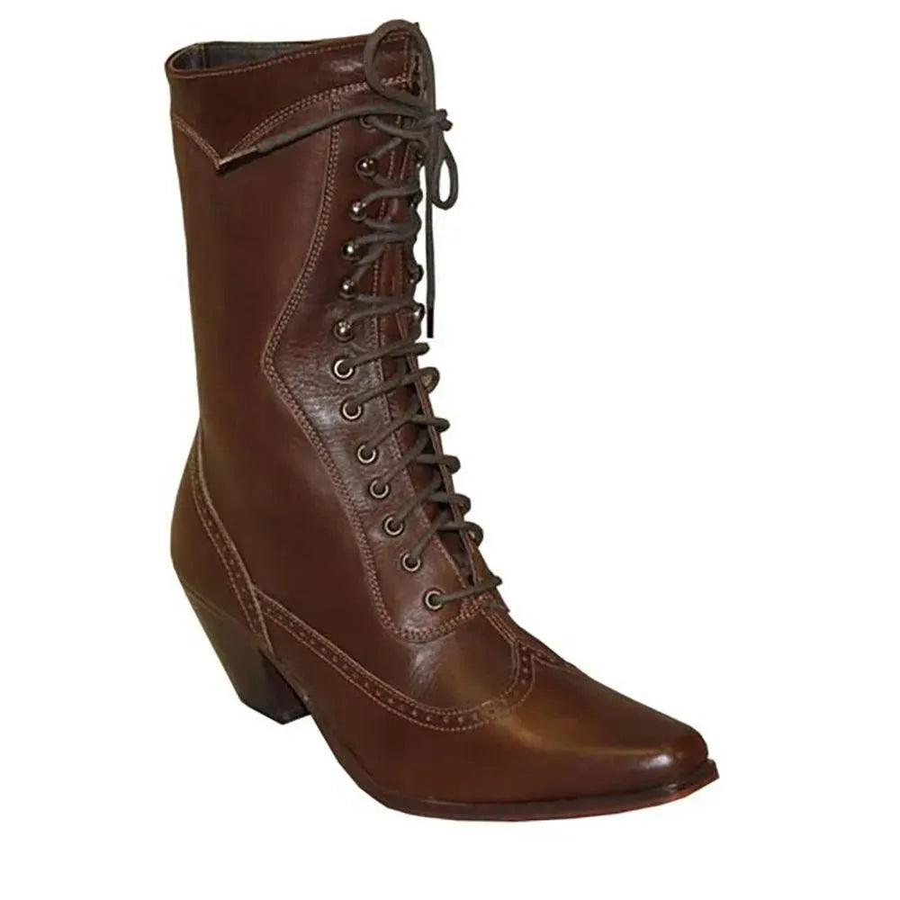 Rawhide Leather Cowgirl Boot