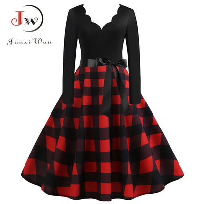 Vintage V Polka Dot Pin Up Dress