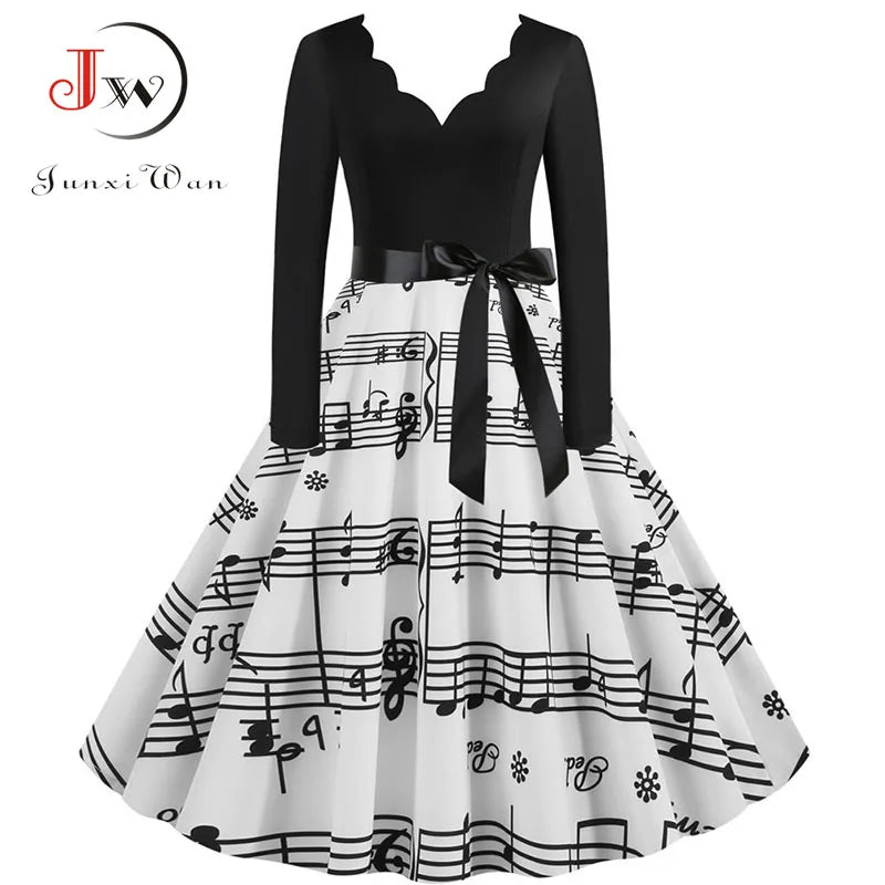 Vintage V Polka Dot Pin Up Dress