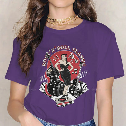 Rockabilly Vintage Rock Roll Pin Up Oversized Hipster T Shirt