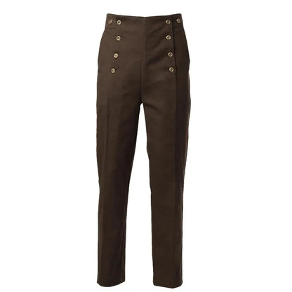 Medieval Historical Retro Pants Steampunk Overalls Casual Pants