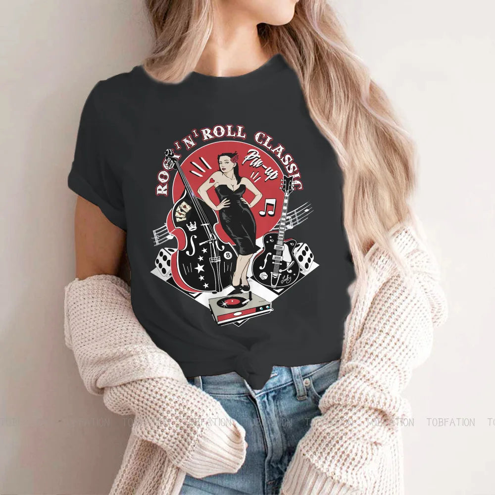 Rockabilly Vintage Rock Roll Pin Up Oversized Hipster T Shirt
