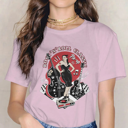 Rockabilly Vintage Rock Roll Pin Up Oversized Hipster T Shirt