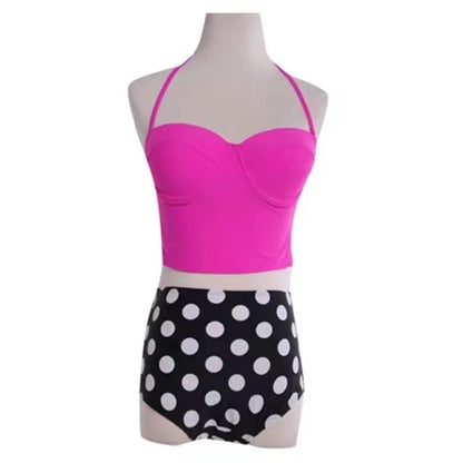 Retro Swimsuit Vintage Pin Up High Waist Bikini Bathing Suit