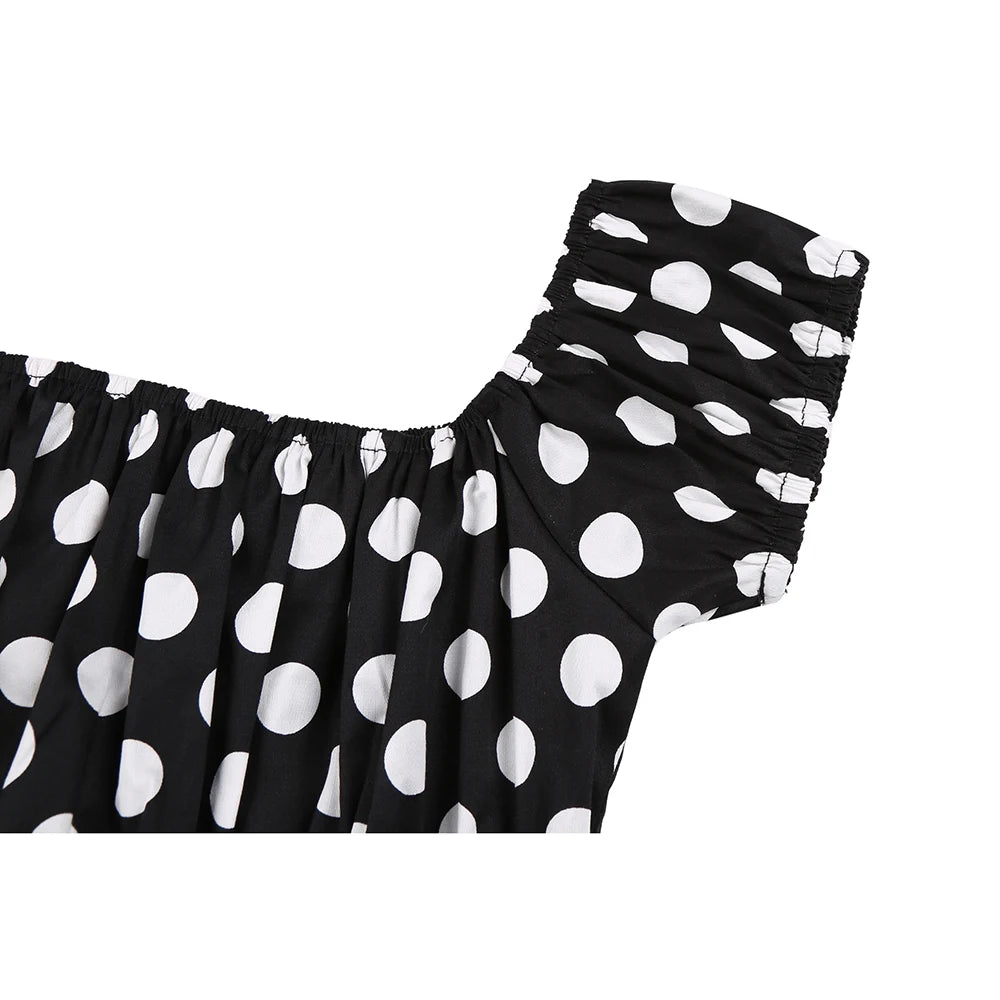 Retro Vintage 50s Polka Dot Pin Up Women's Blouses