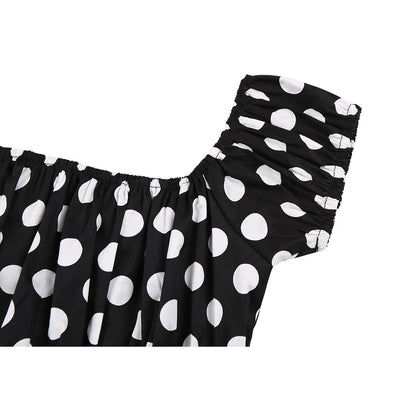 Retro Vintage 50s Polka Dot Pin Up Women's Blouses