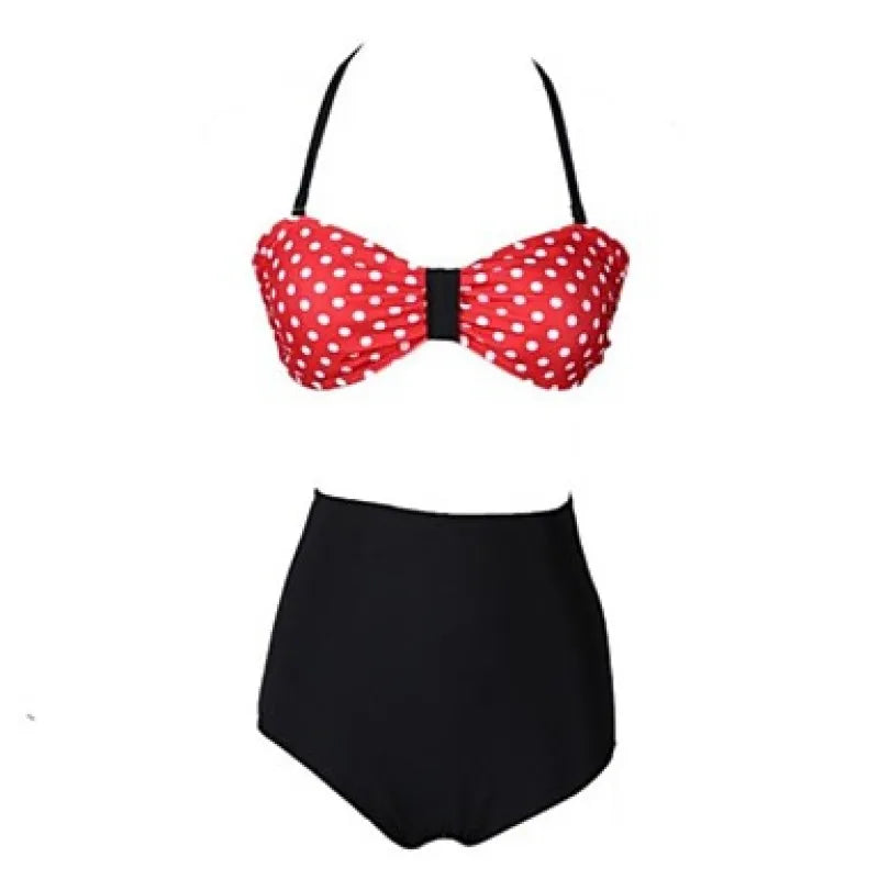 Retro Swimsuit Vintage Pin Up High Waist Bikini Bathing Suit
