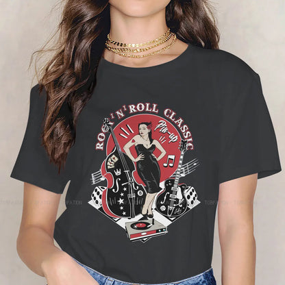 Rockabilly Vintage Rock Roll Pin Up Oversized Hipster T Shirt