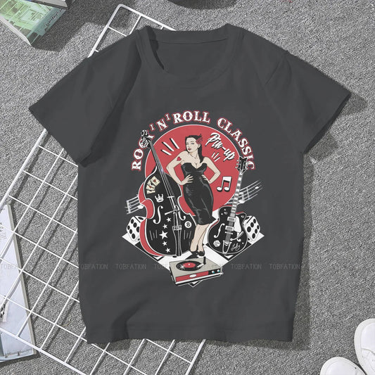 Rockabilly Vintage Rock Roll Pin Up Oversized Hipster T Shirt