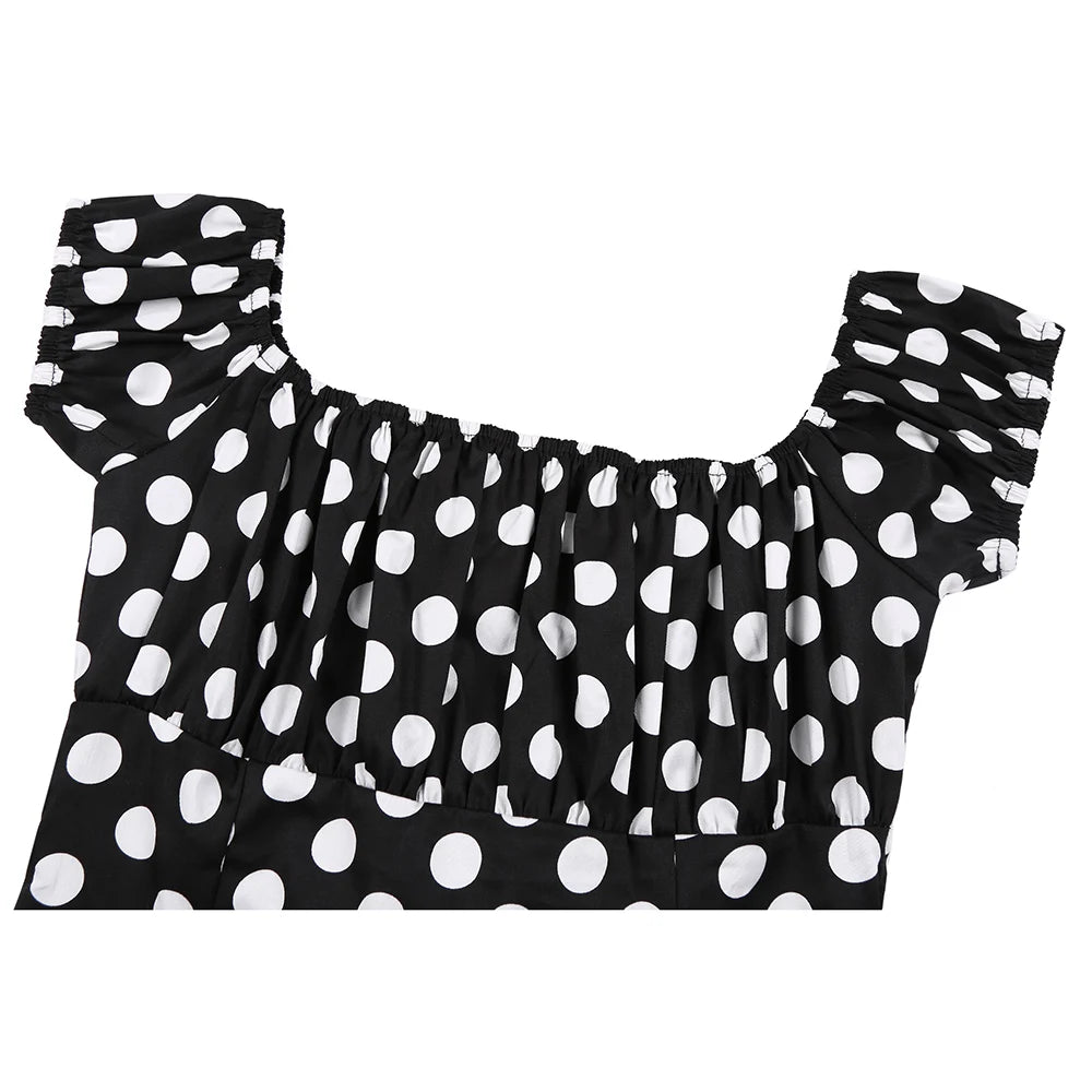 Retro Vintage 50s Polka Dot Pin Up Women's Blouses