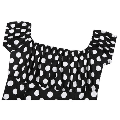 Retro Vintage 50s Polka Dot Pin Up Women's Blouses