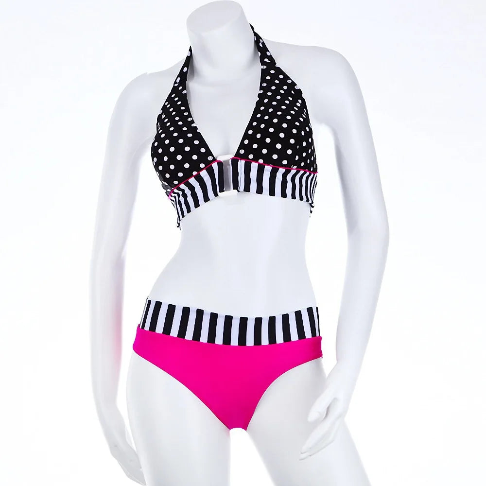 Retro Swimsuit Vintage Pin Up High Waist Bikini Bathing Suit