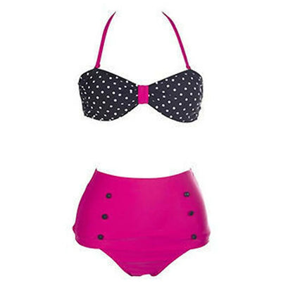 Retro Swimsuit Vintage Pin Up High Waist Bikini Bathing Suit