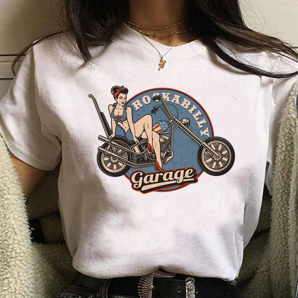Rockabilly graphic manga tshirt