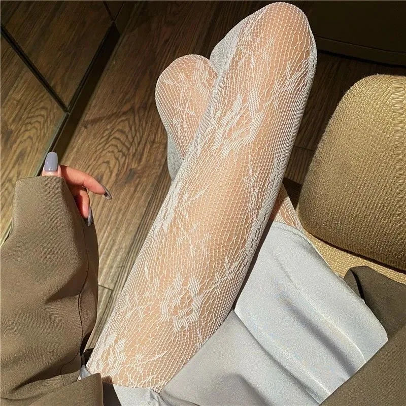 Tights Gothic Cross Print Club Stockings Nylon Socks Fishnet Pantyhose