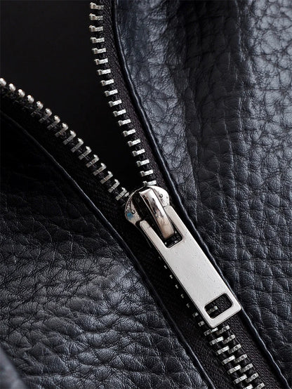 Fall Pebble Faux Leather Jacket