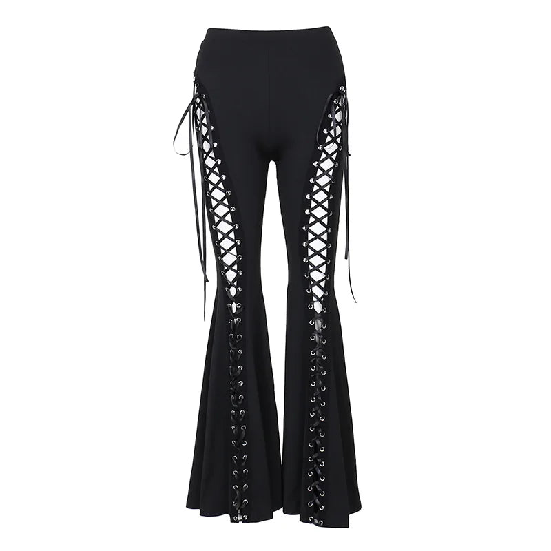 Gothic Bandage Cut Out Pants Dark Academia