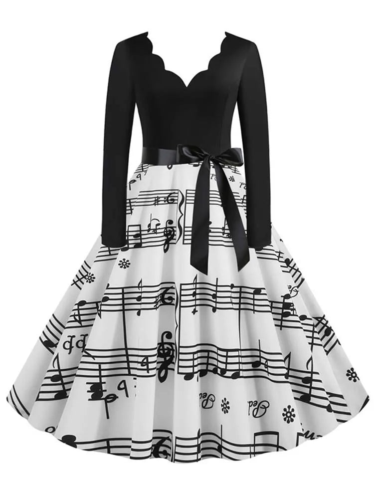 Vintage V Polka Dot Pin Up Dress