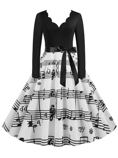 Vintage V Polka Dot Pin Up Dress