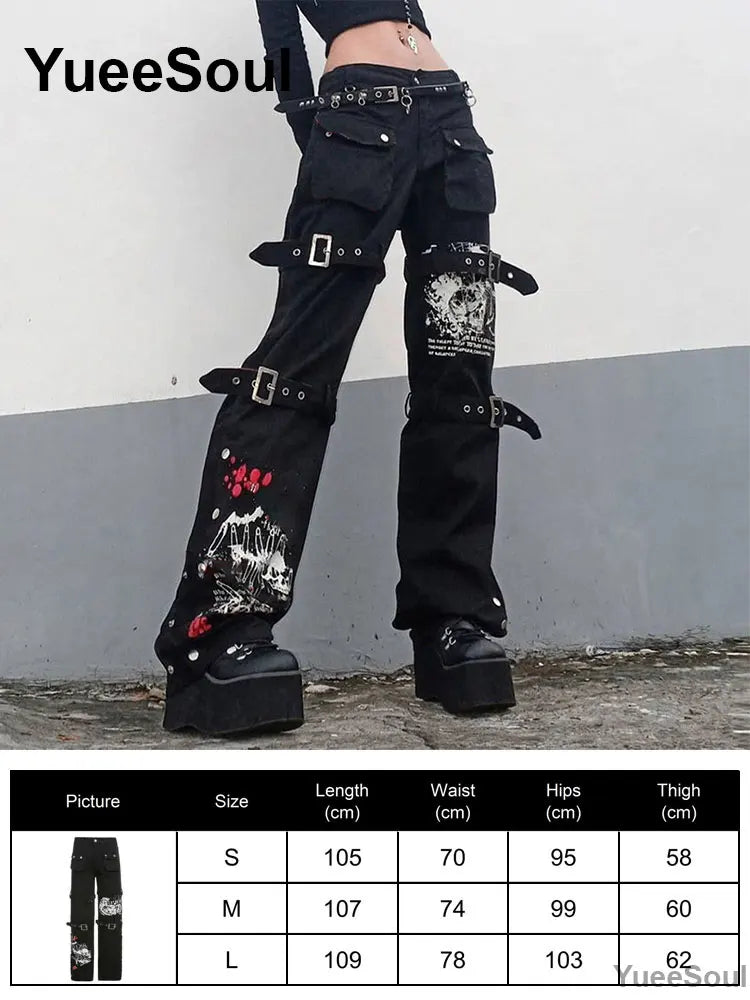 Goth Cargo Stumping Pants and Cyber Flare Pants