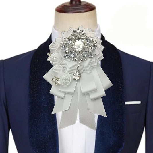 Luxury Men's Bow Ties French British Business Banquet Suit Shirts Collar Accessories