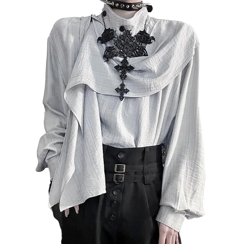 Gothic Wear Casual Long Sleeve Retro Shirt