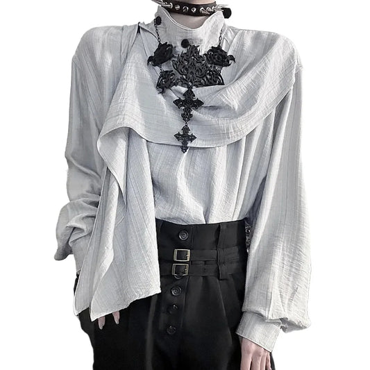 Gothic Wear Casual Long Sleeve Retro Shirt