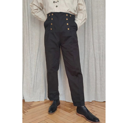 Medieval Historical Retro Pants Steampunk Overalls Casual Pants
