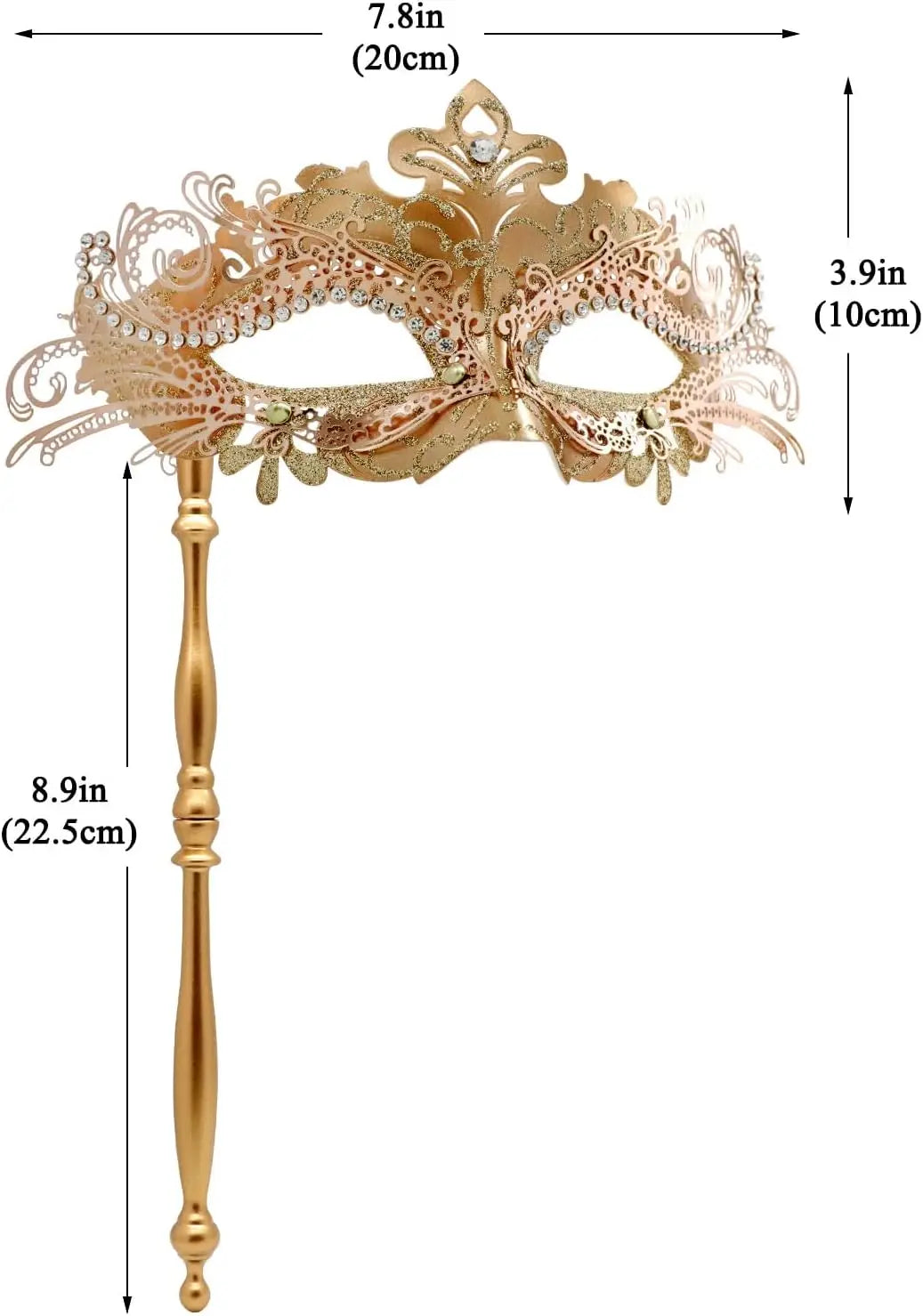 Masquerade Mask with Stick Venetian Mask Mardi Gras
