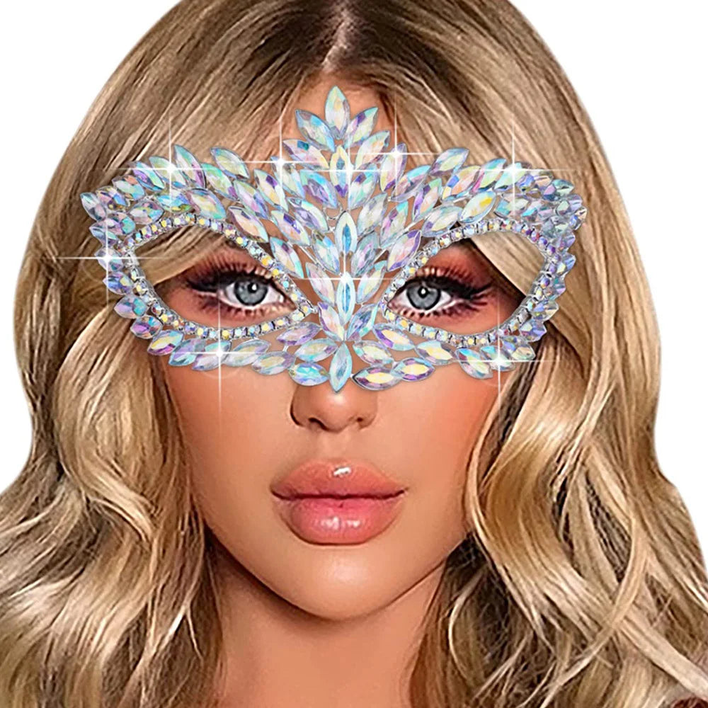 Rhinestone Rave Mask