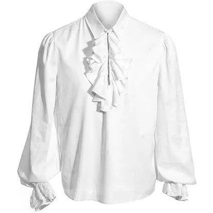 Vampire Renaissance Victorian Shirt White Steampunk Ruffle