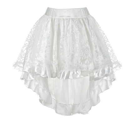 Steampunk Gothic Burlesque Floral Lace Skirt Asymmetrical Showgirls