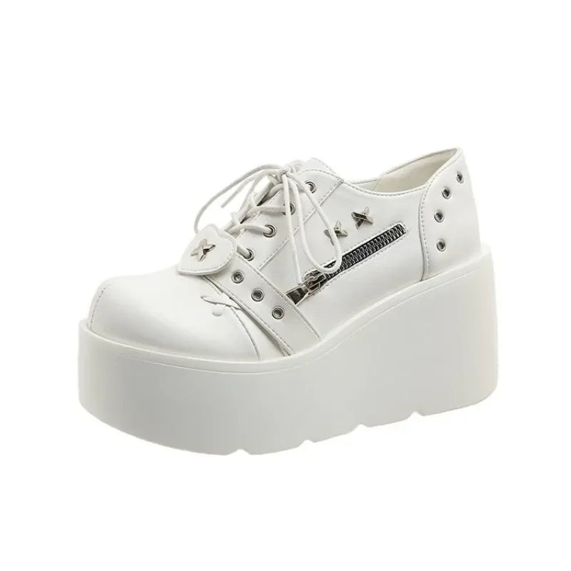 Gothic Mary Jane Strap Up Platforms