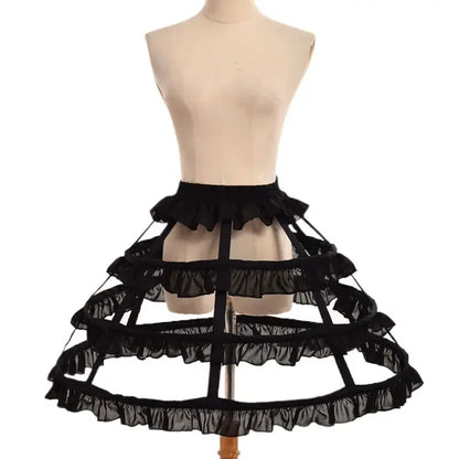 Hollow Lace Bird Cage Fish Bone Skirt Cosplay Dress Skirt Petticoat Dress