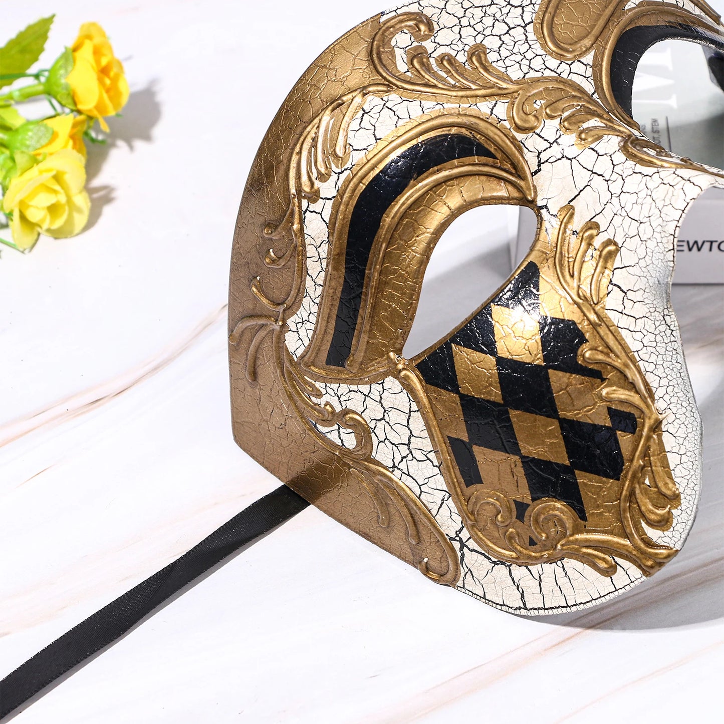 Men's masquerade mask Vintage Venice Phantom of the Opera half face