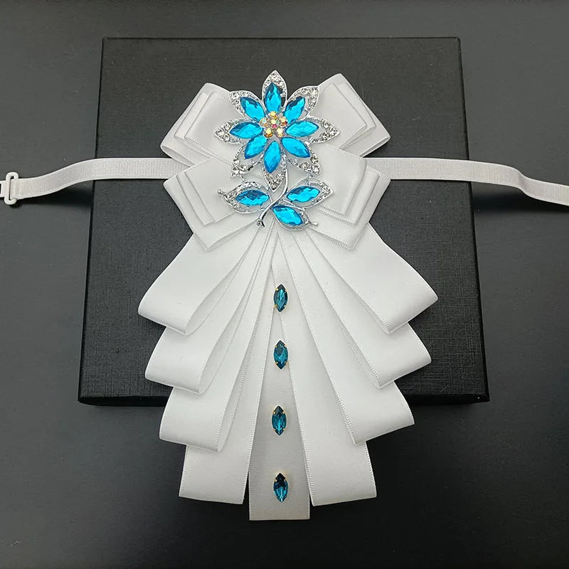 High-end Bow Tie Collar Flower French Business Suit Shirt