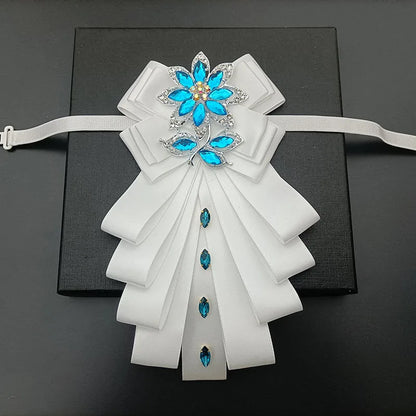 High-end Bow Tie Collar Flower French Business Suit Shirt