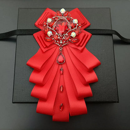 High-end Bow Tie Collar Flower French Business Suit Shirt