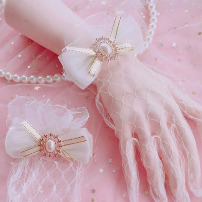 Tea Lady Mesh Bow Glove