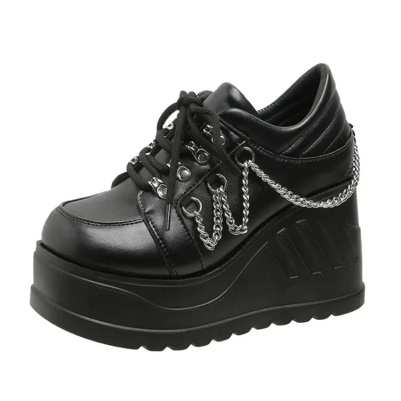 Gothic Mary Jane Strap Up Platforms