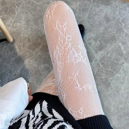 Tights Gothic Cross Print Club Stockings Nylon Socks Fishnet Pantyhose