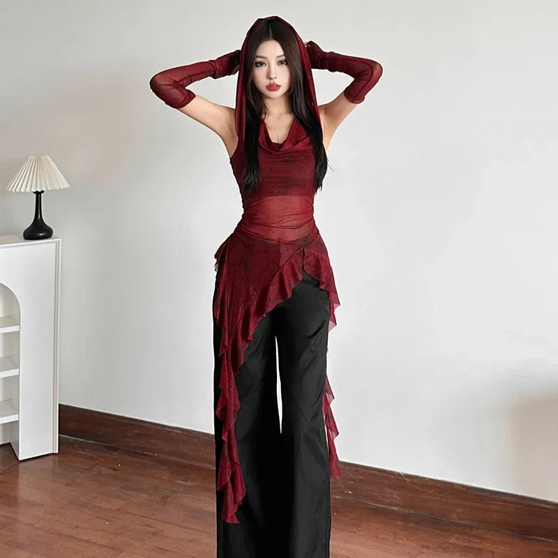 Romantic Edges Red Hooded Cyber Assassin